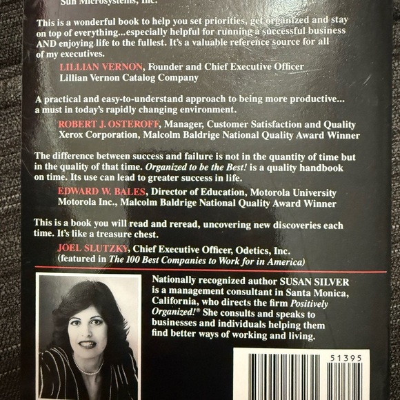 Organized To Be The Best! by Susan Silver - Black Cover Edition - Picture 3 of 3